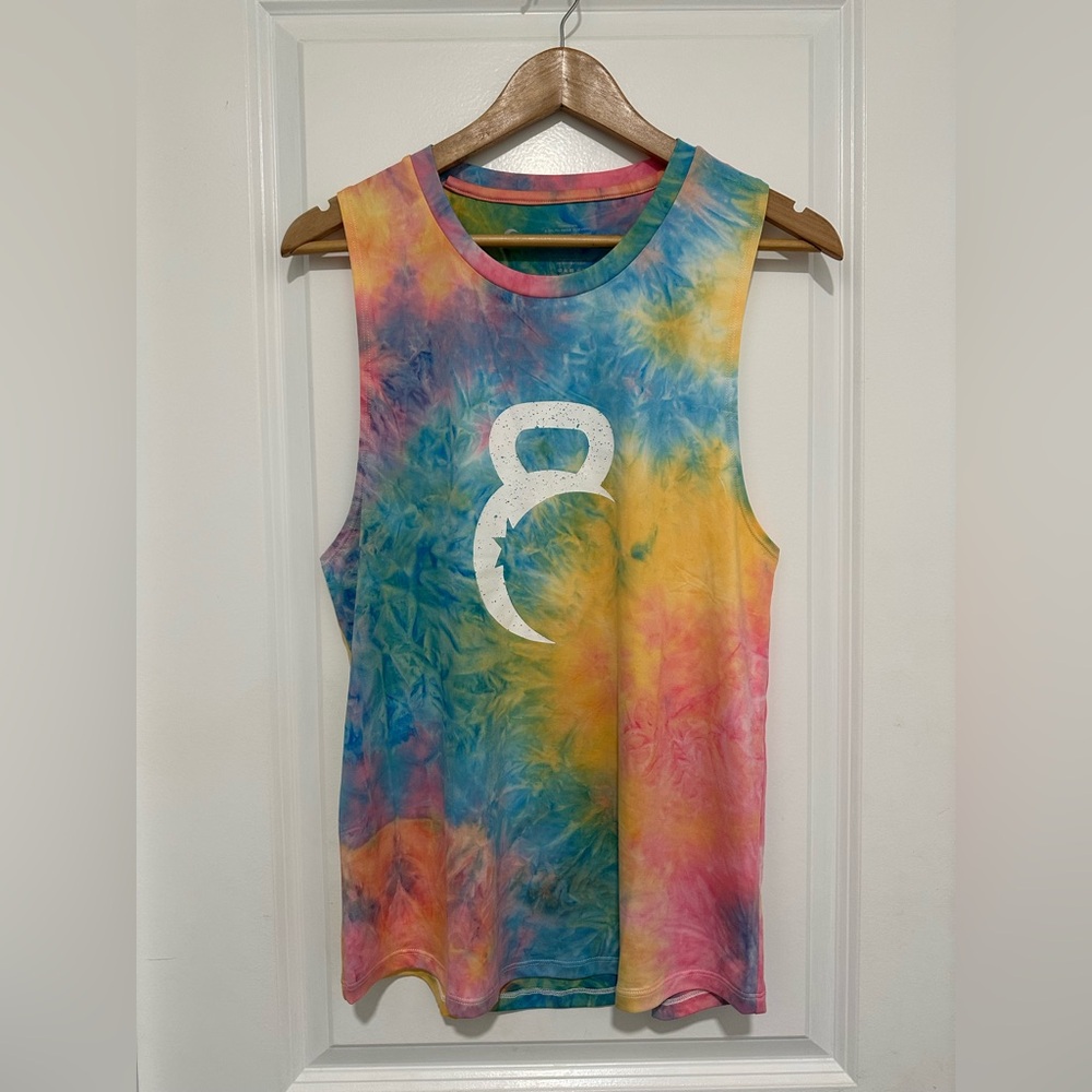 ZYIA Tie-Dye Muscle Tank in Pink, Yellow & Blue